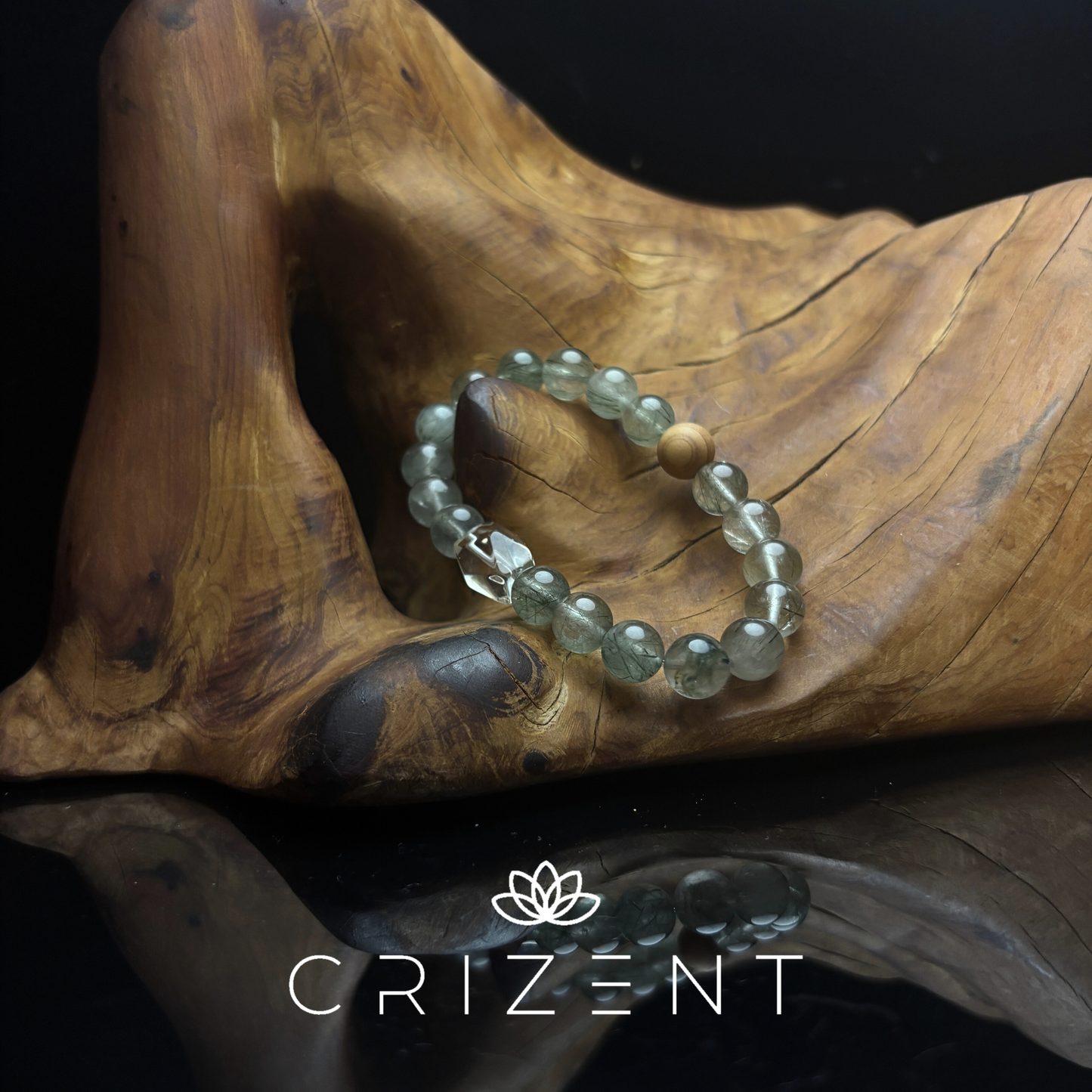 Green Rutile Focus Bracelet — green rutilated quartz