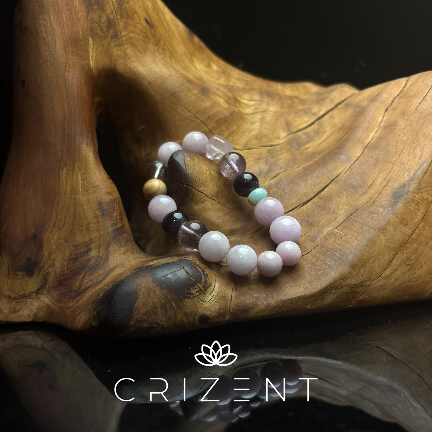 Lepidolite Path Bracelet — Amethyst & Aventurine 10–12mm (15 cm) | Fire element crystal bracelet | beads 10–12 mm | inner 15 cm