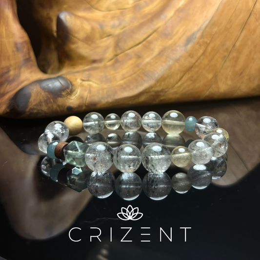 Forest Prism Mix Bracelet — green phantom, fluorite, aventurine & citrine