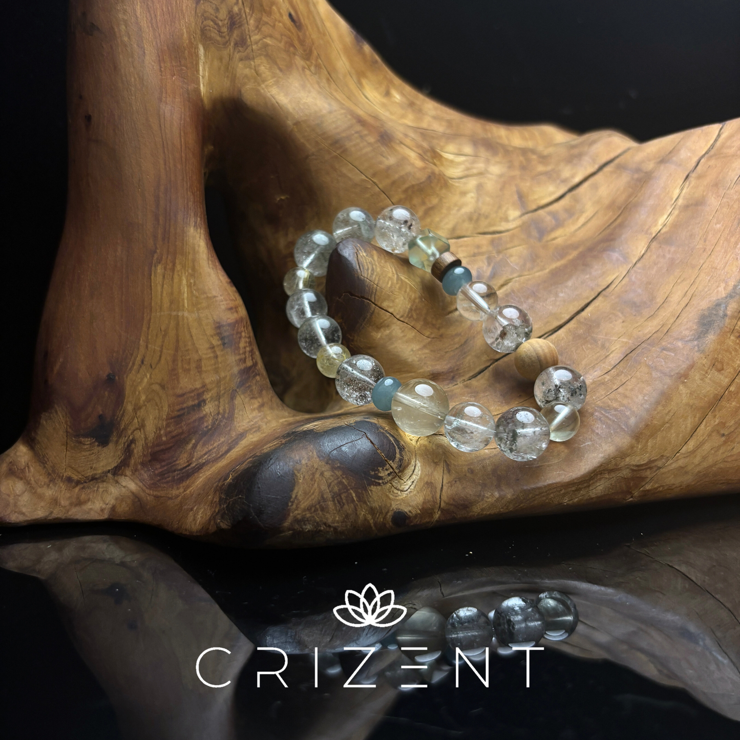 Forest Prism Mix Bracelet — green phantom, fluorite, aventurine & citrine