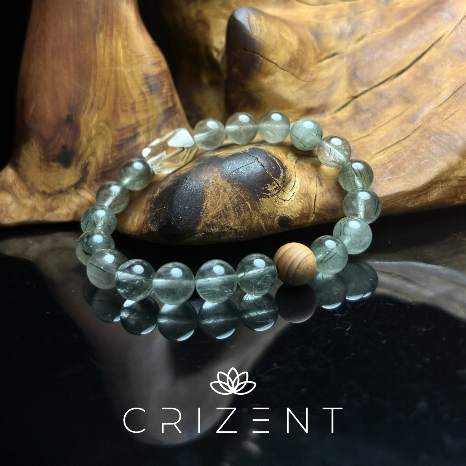 Green Rutile Focus Bracelet — green rutilated quartz