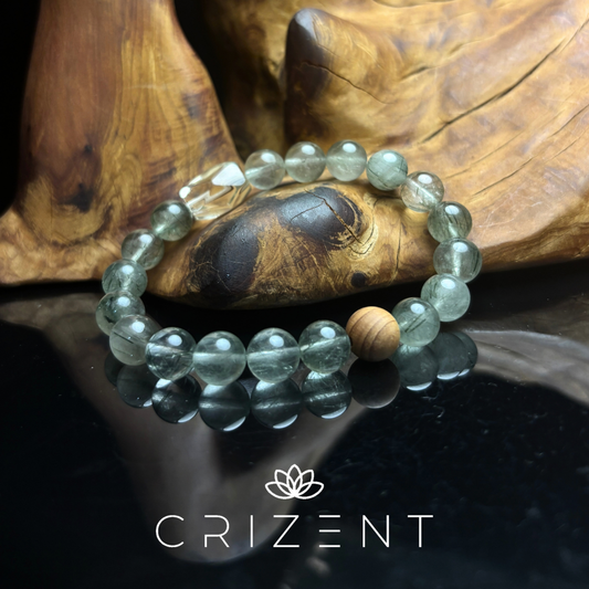 Green Rutile Focus Bracelet — green rutilated quartz