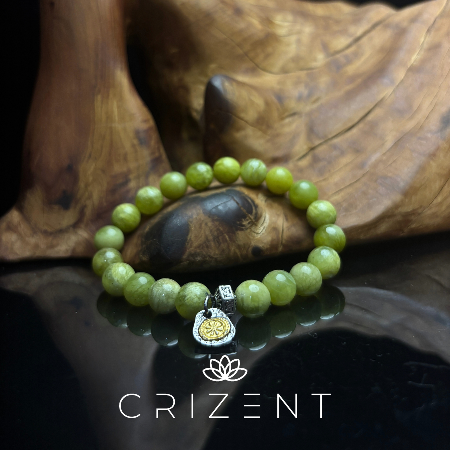 Xiuyu Jade Round Bracelet — 10mm jade beads
