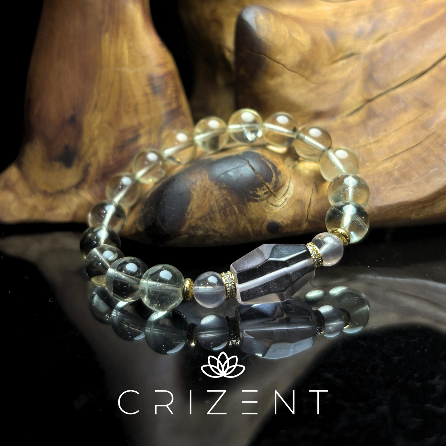 Citrine with Rose Quartz Freeform Charm Bracelet product photo 1